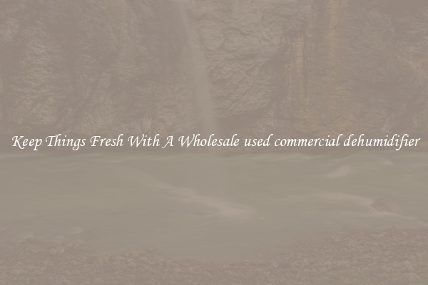Keep Things Fresh With A Wholesale used commercial dehumidifier