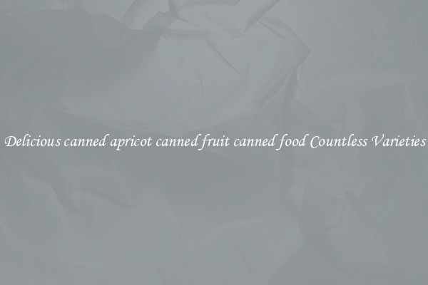 Delicious canned apricot canned fruit canned food Countless Varieties