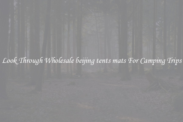 Look Through Wholesale beijing tents mats For Camping Trips