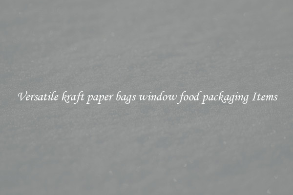 Versatile kraft paper bags window food packaging Items