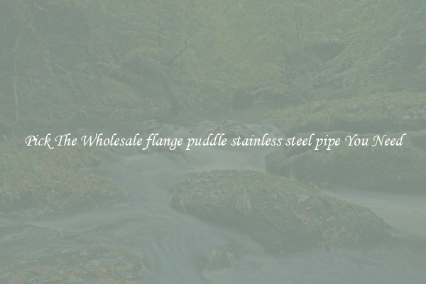 Pick The Wholesale flange puddle stainless steel pipe You Need