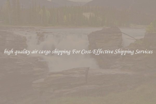 high quality air cargo shipping For Cost-Effective Shipping Services