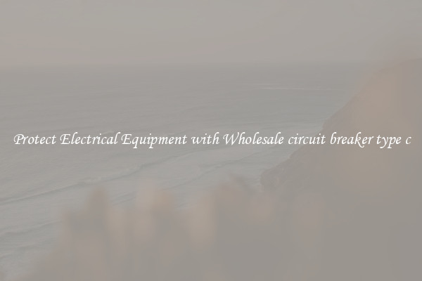 Protect Electrical Equipment with Wholesale circuit breaker type c