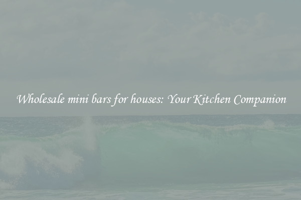 Wholesale mini bars for houses: Your Kitchen Companion