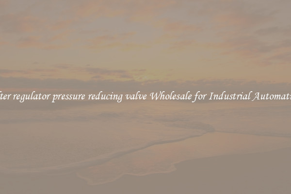 filter regulator pressure reducing valve Wholesale for Industrial Automation 