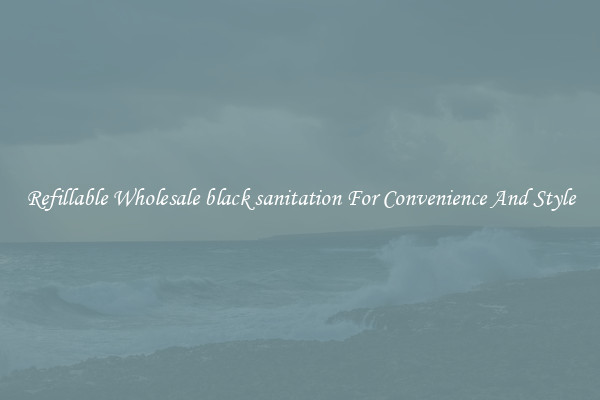 Refillable Wholesale black sanitation For Convenience And Style