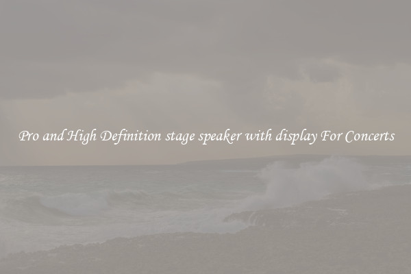 Pro and High Definition stage speaker with display For Concerts